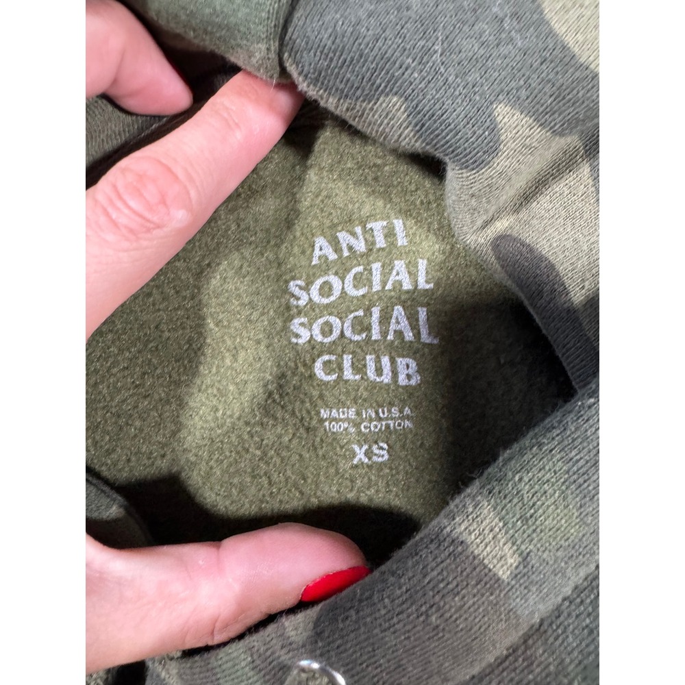 Anti Social Social Club ASSC Hoodie Camo Pink XS Oversized Streetwear Unisex - Picture 4 of 10